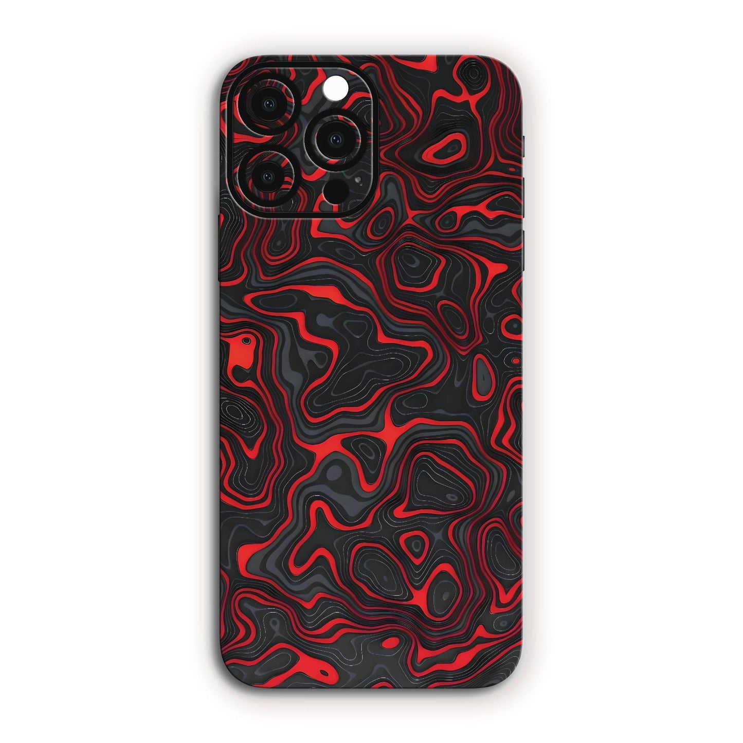 Red & Black Abstract Mobile Skin