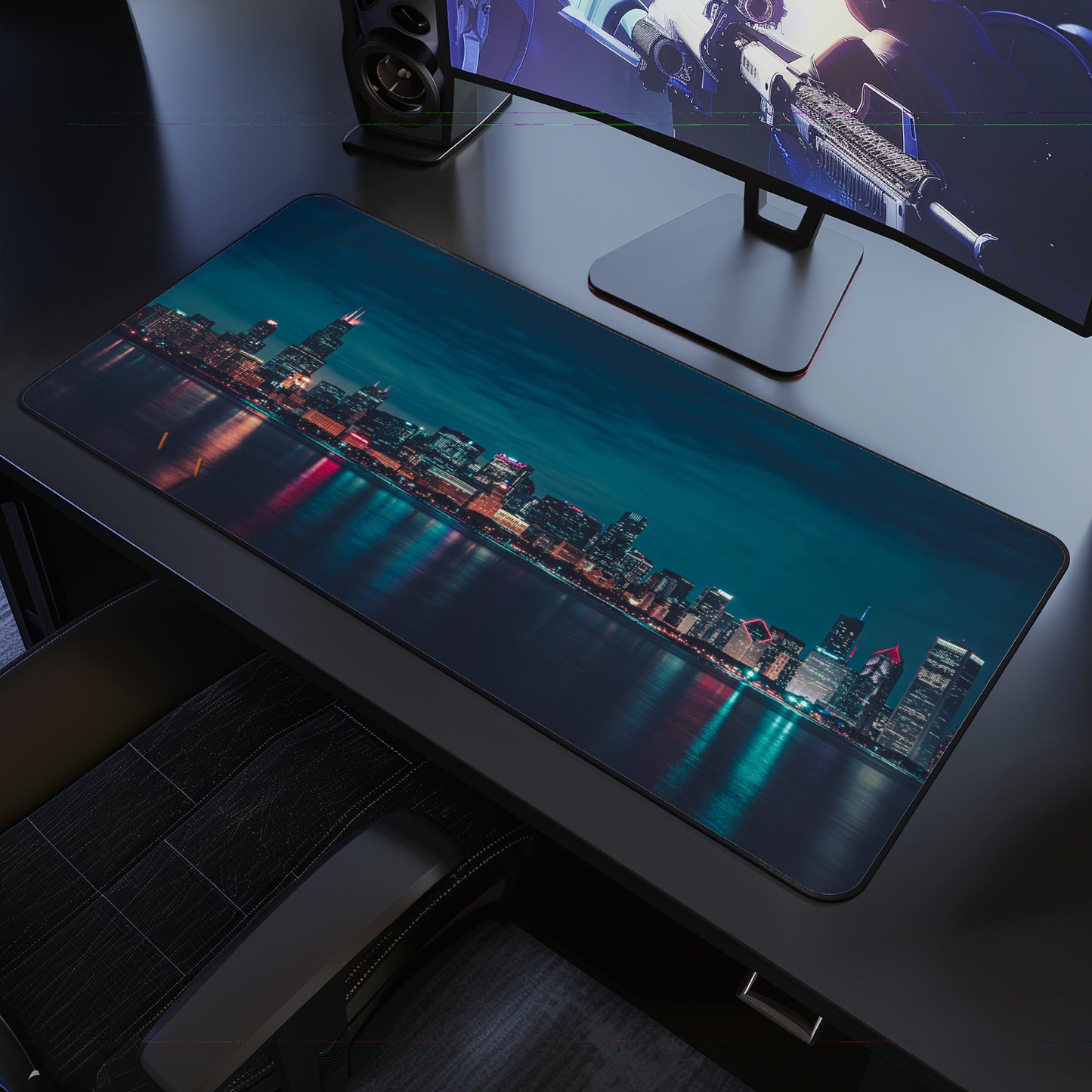 Abstract Shadow Effect Desk Mat