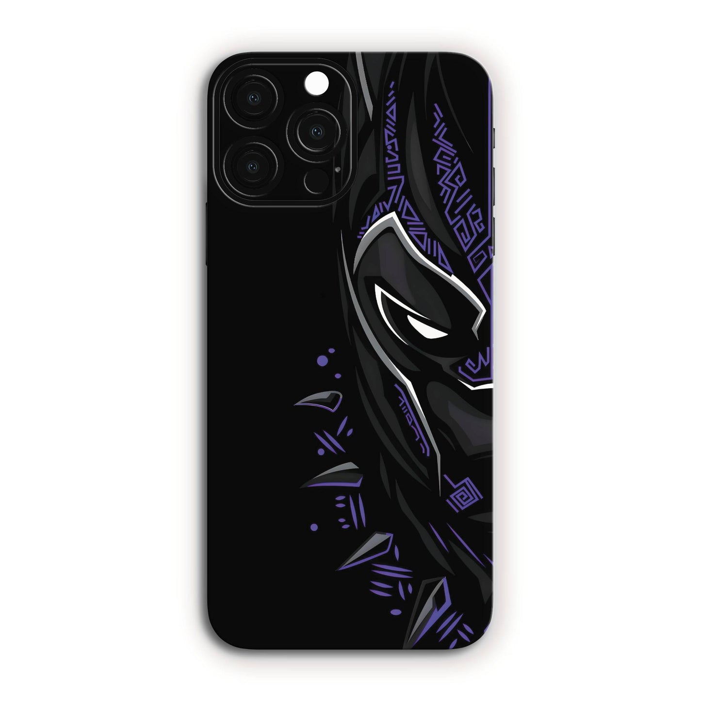Black Panther Half Face Mobile Skin