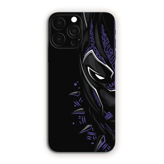 Black Panther Half Face Mobile Skin