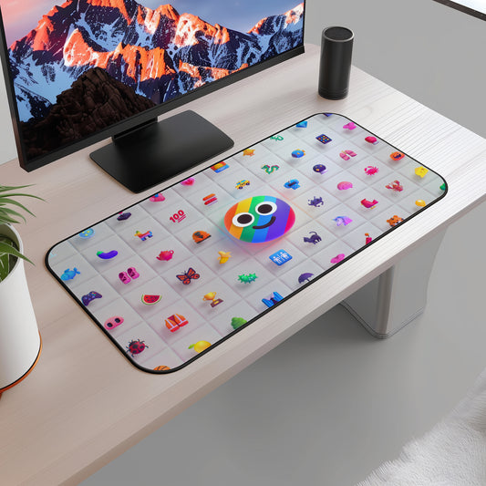 Abstract Emojis Desk Mat