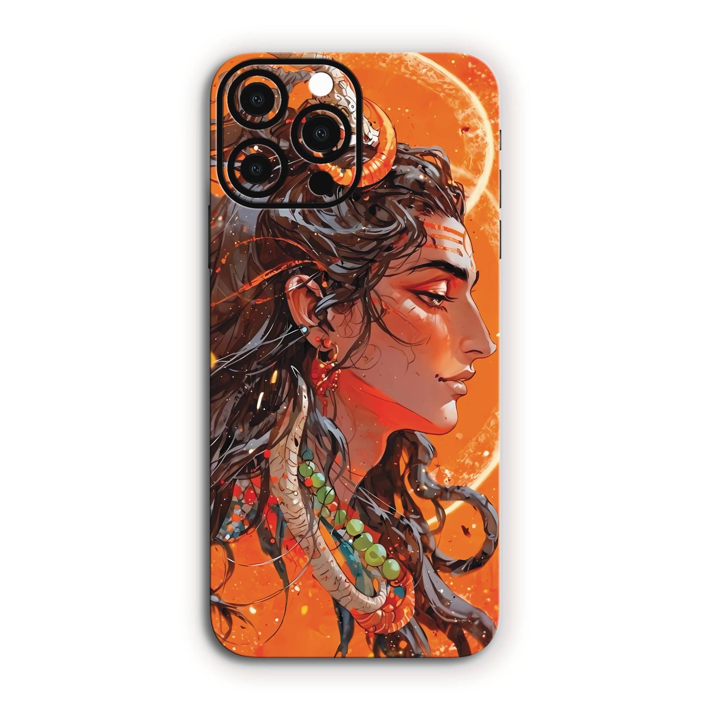 Shiva Fierce Aura Mobile Skin – Vibrant Orange Edition