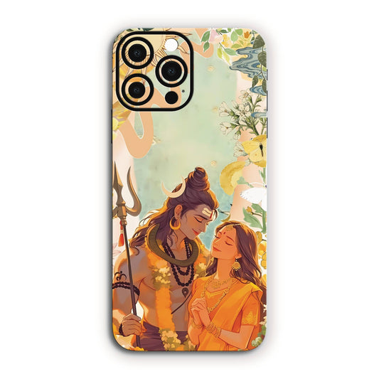 Mahadev & Parvati Eternal Bond Mobile Skin – Blossoms Design
