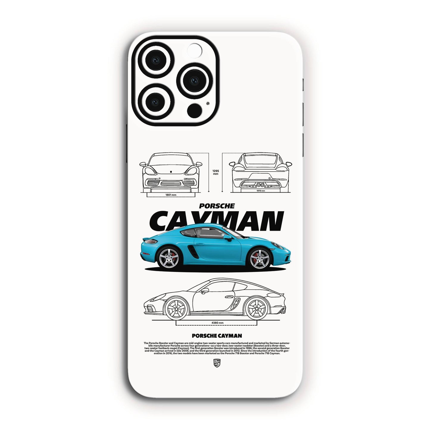 Porsche Cayman 2021 Blue Mobile Skin