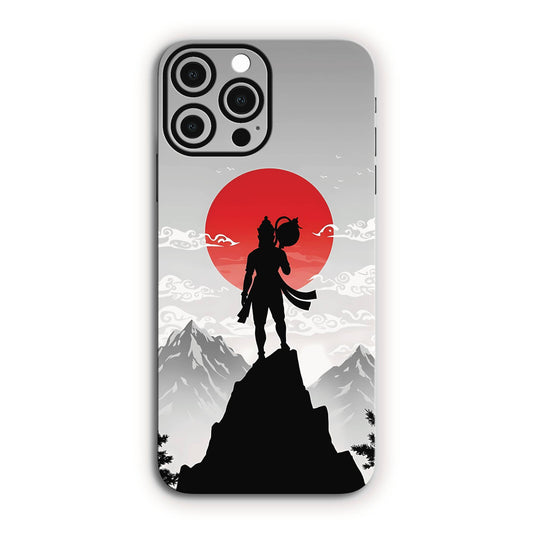 Lord Hanuman Red Sun Mobile Skin