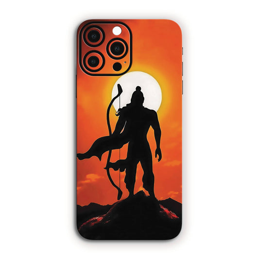 Shri Ram Dawn Silhouette Mobile Skin – Epic Bow Warrior