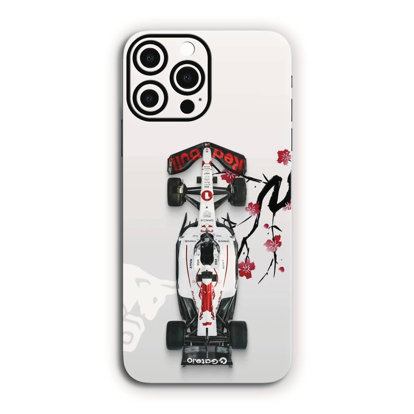 Red Bull F1 Sakura White Cherry Blossom Mobile Skin