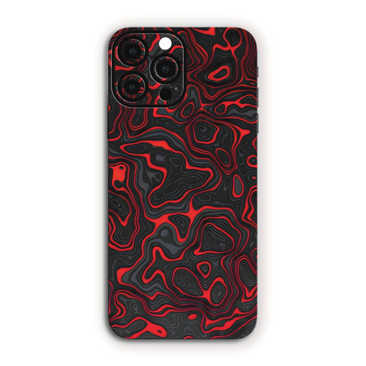 Red & Black Abstract Mobile Skin