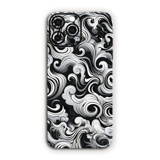 Black & White Wind Stylish Abstract Mobile Skin