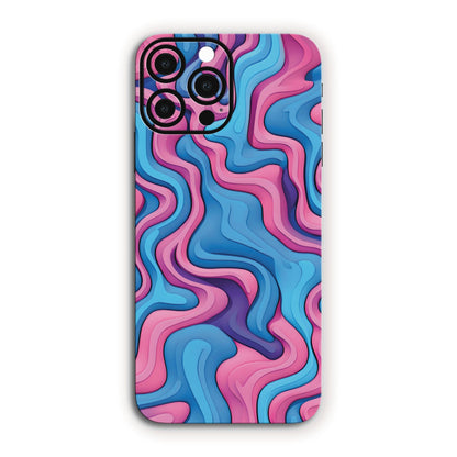 Pink & Blue Abstract Mobile Skin