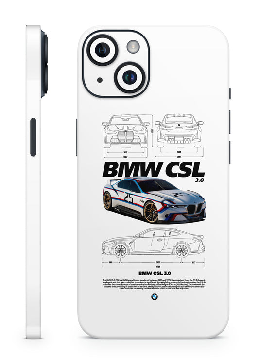 BMW CSL 3.0 White Mobile Skin