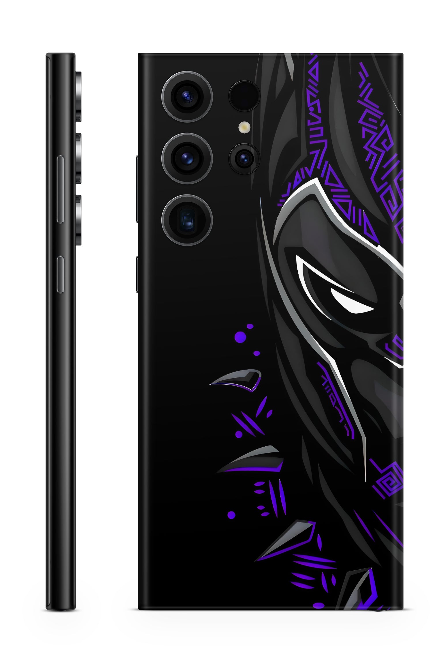 Black Panther Half Face Mobile Skin