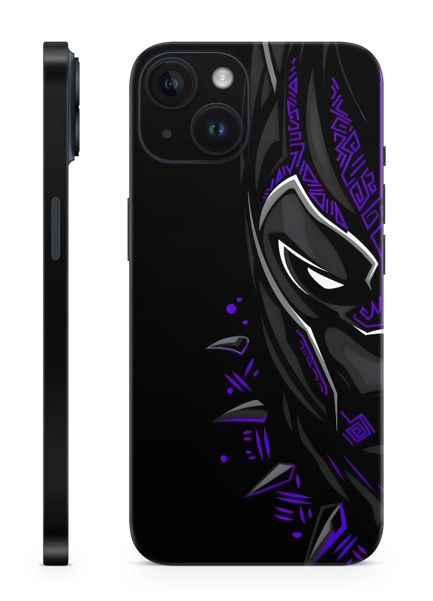 Black Panther Half Face Mobile Skin