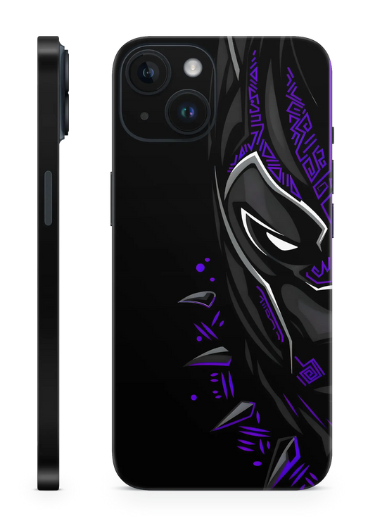 Black Panther Half Face Mobile Skin