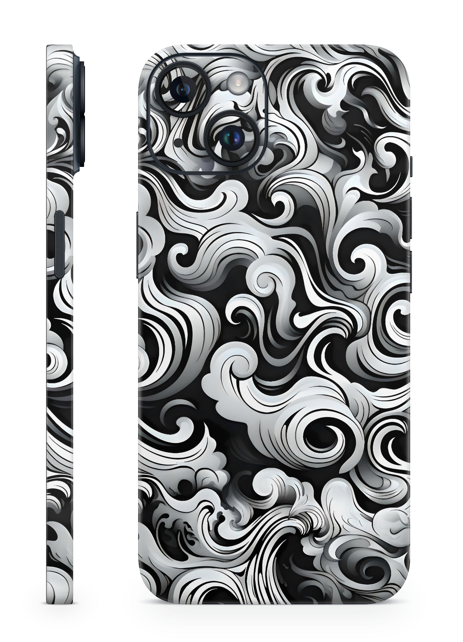 Black & White Wind Stylish Abstract Mobile Skin