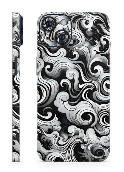 Black & White Wind Stylish Abstract Mobile Skin