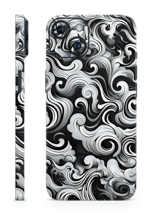 Black & White Wind Stylish Abstract Mobile Skin