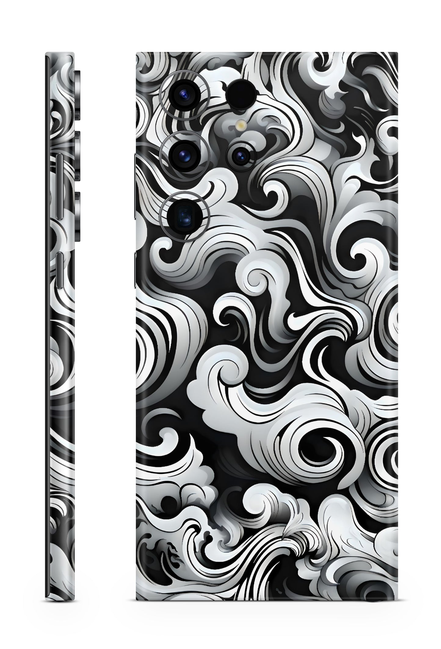 Black & White Wind Stylish Abstract Mobile Skin