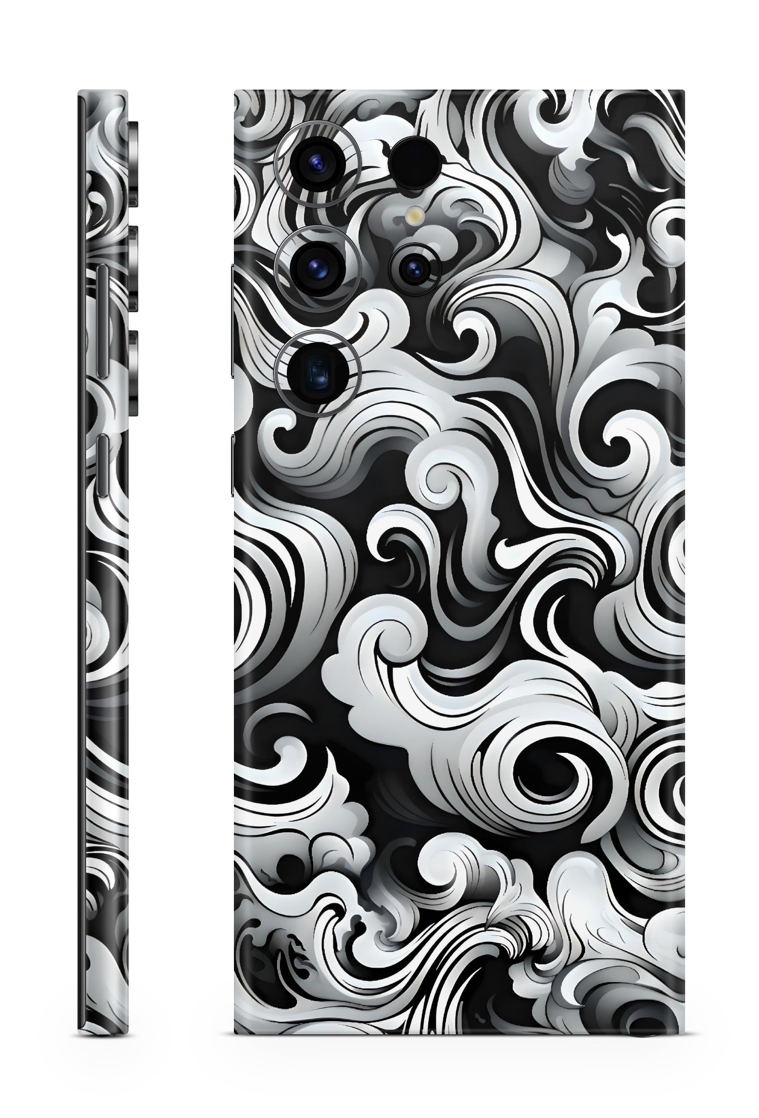 Black & White Wind Stylish Abstract Mobile Skin