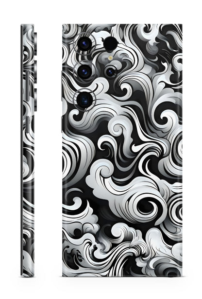 Black & White Wind Stylish Abstract Mobile Skin