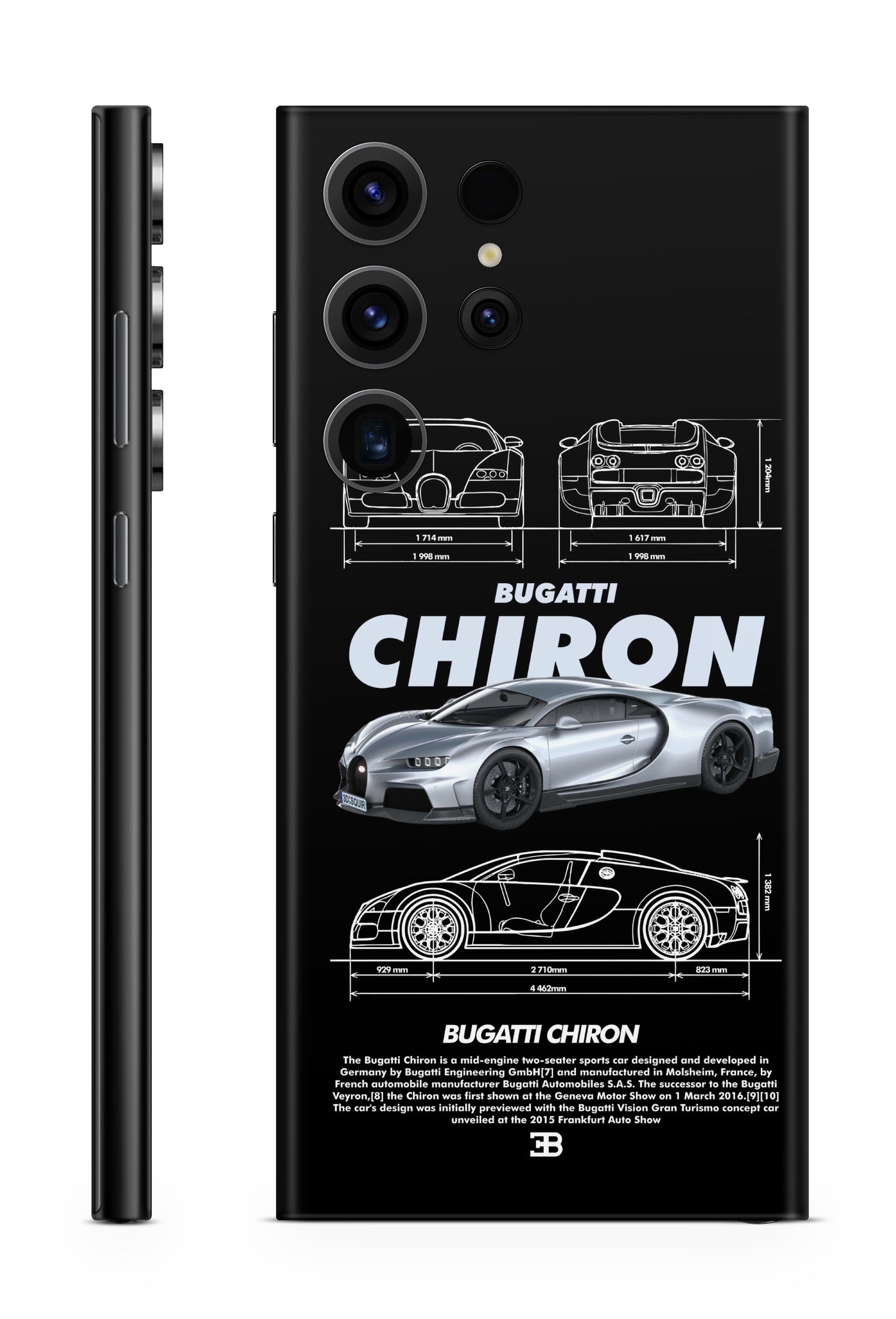 Bugatti Chiron Grey Mobile Skin