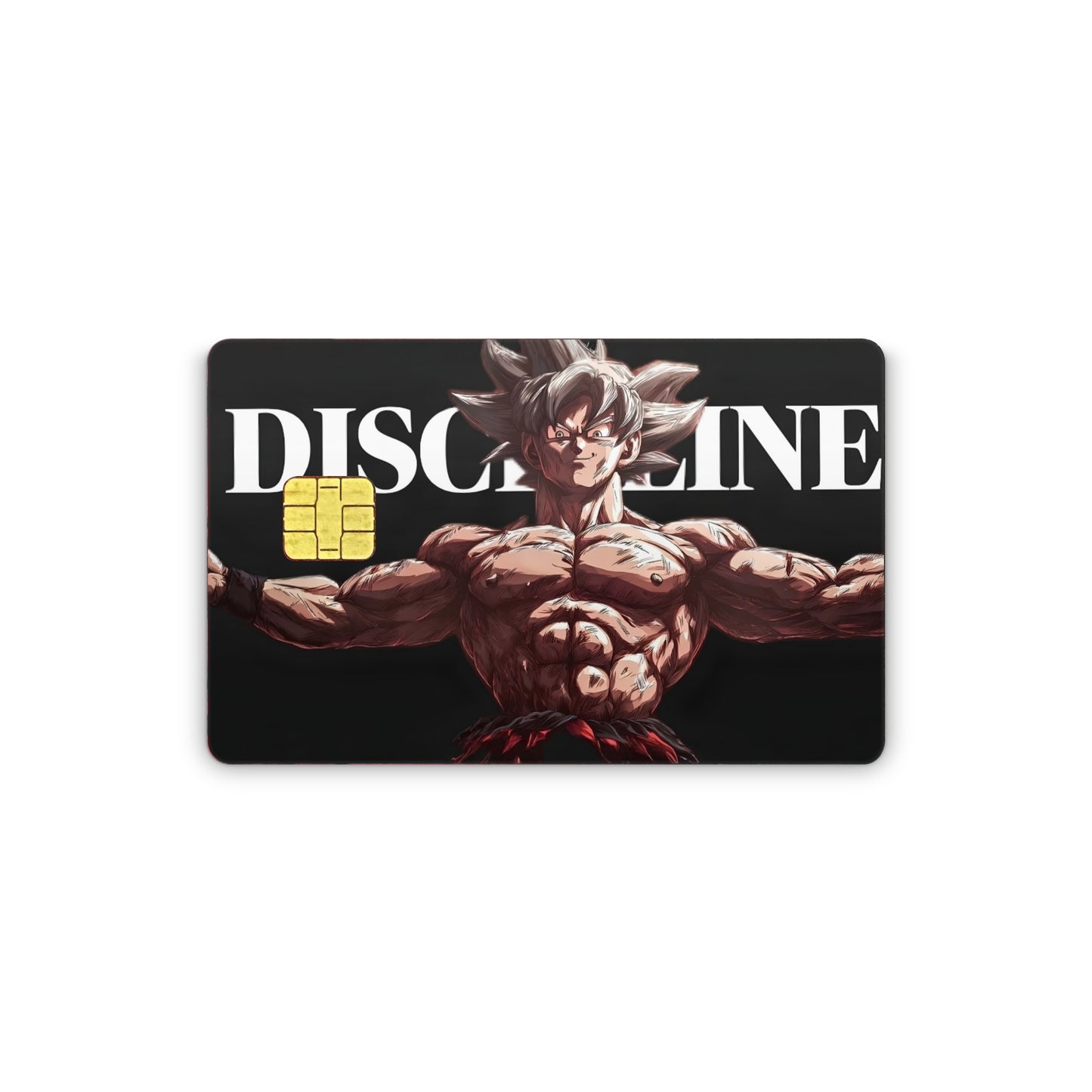 Card with a muscular character and 'Discipline' text on a white background