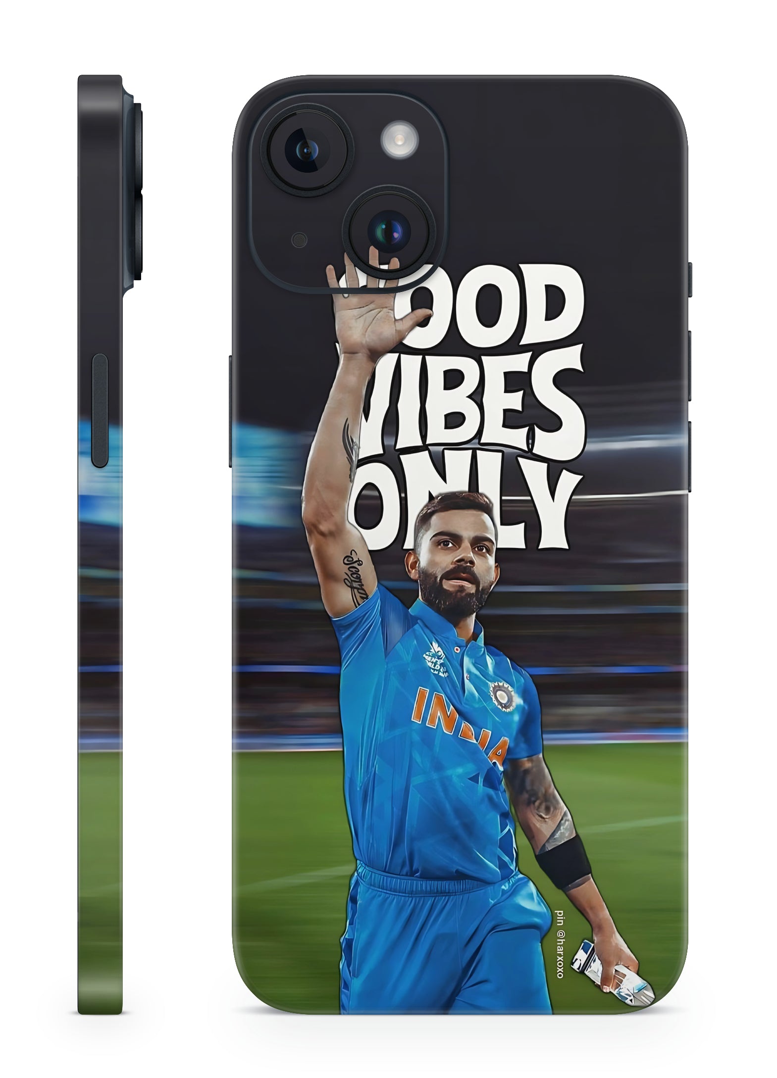 Good Vibes Only Virat Kohli Mobile Skin