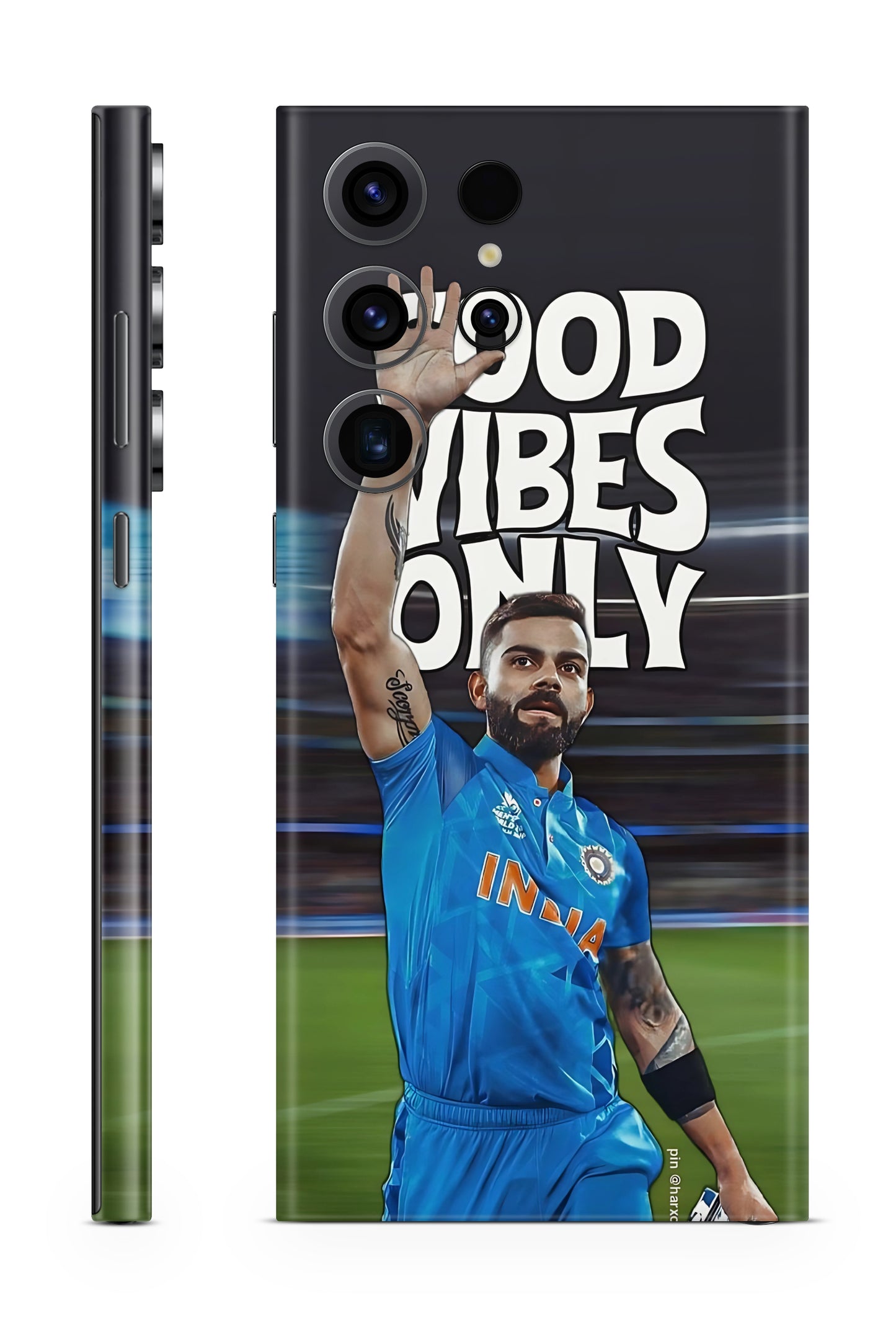 Good Vibes Only Virat Kohli Mobile Skin