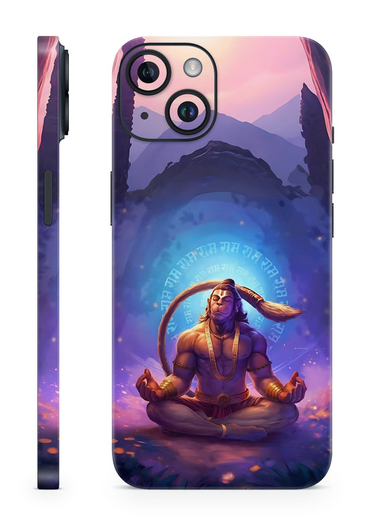 Hanuman Meditation Aura Mobile Skin – Divine Energy