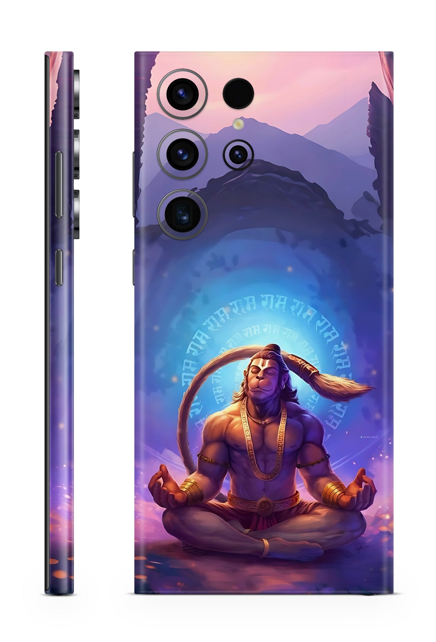 Hanuman Meditation Aura Mobile Skin – Divine Energy