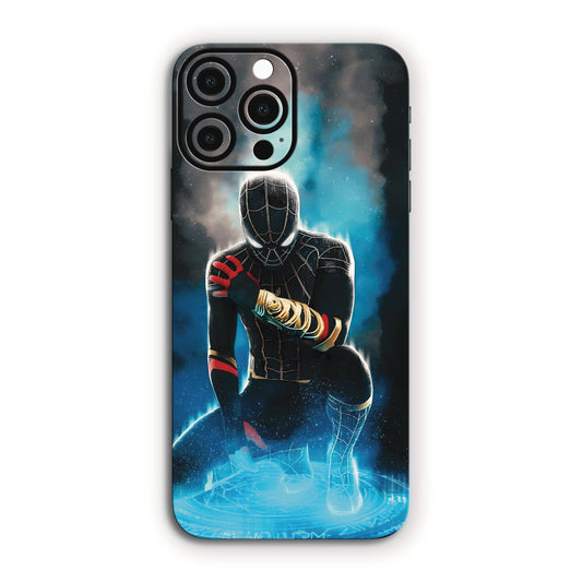 Spider Man Gold & Black Suit Superhero Mobile Skin
