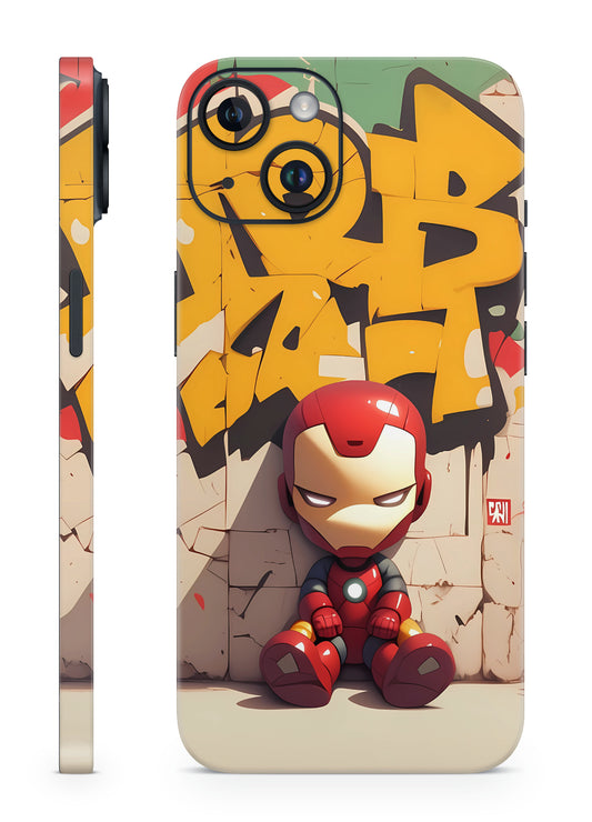 Iron Man Graffiti Cartoon Mobile Skin