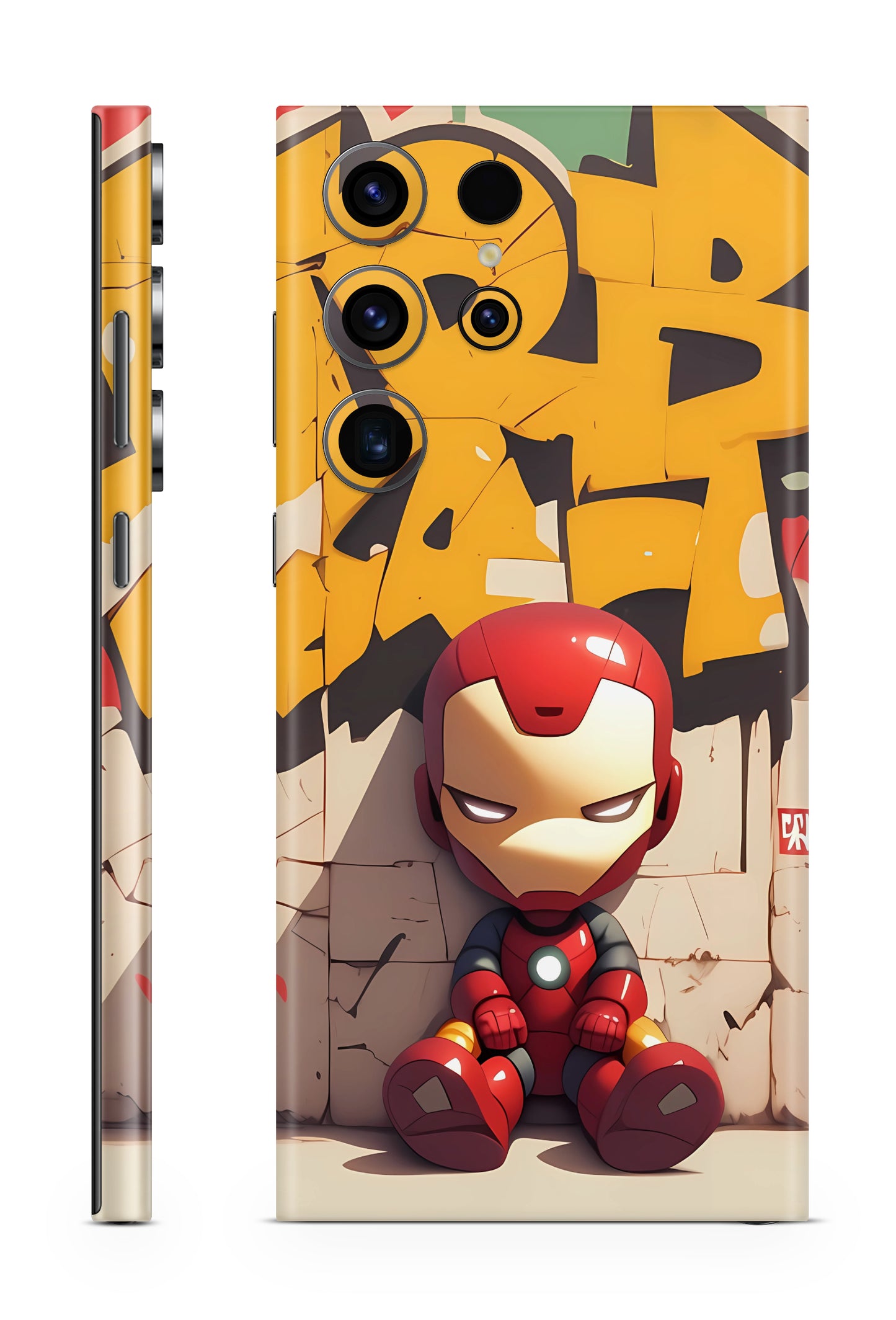 Iron Man Graffiti Cartoon Mobile Skin