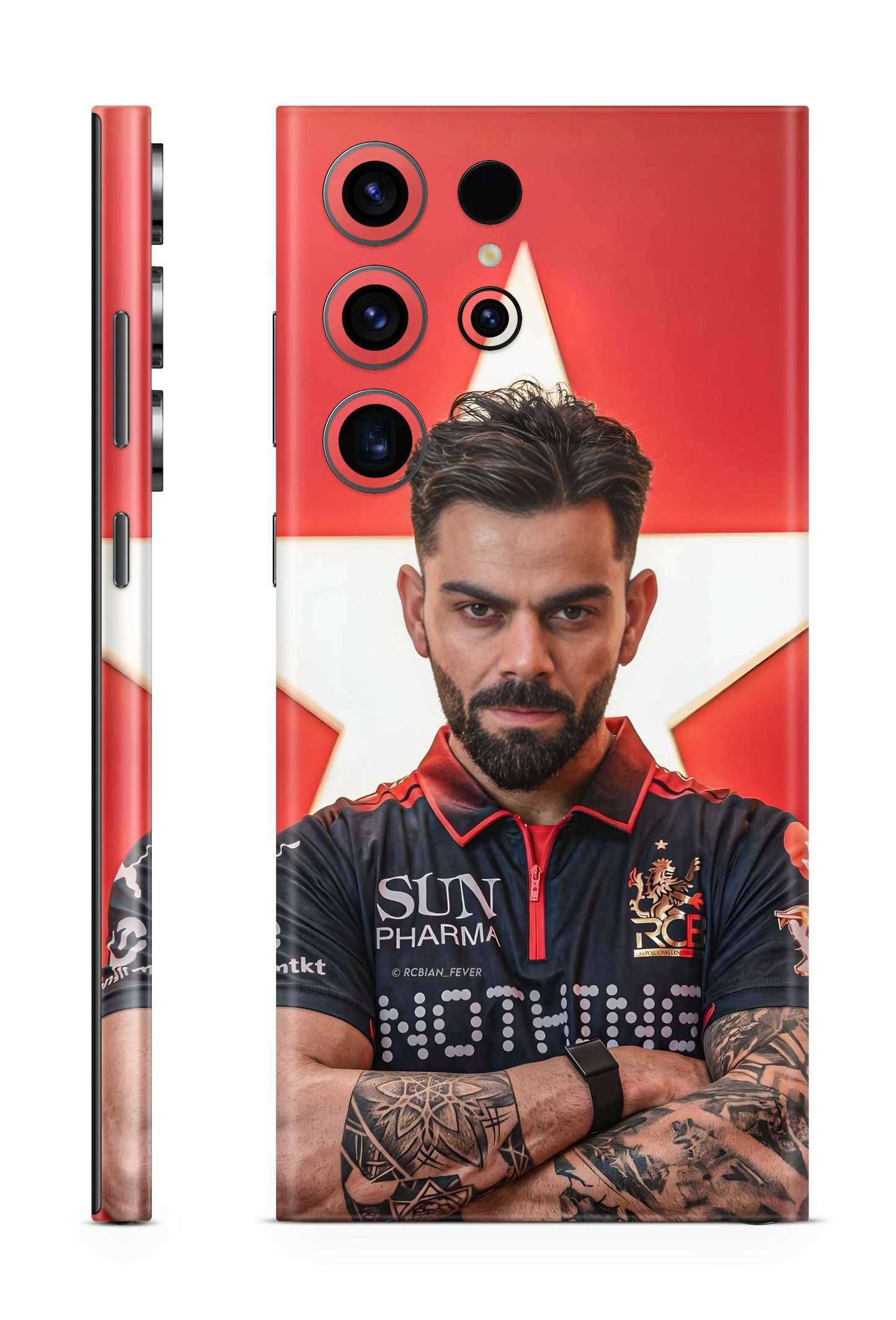 King Kohli Bold Red Mobile skin 1