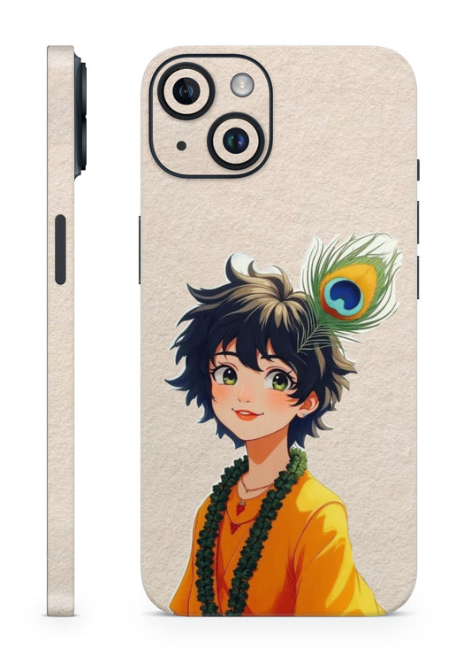 Krishna: Cute Anime Mor Pankh Phone Skin