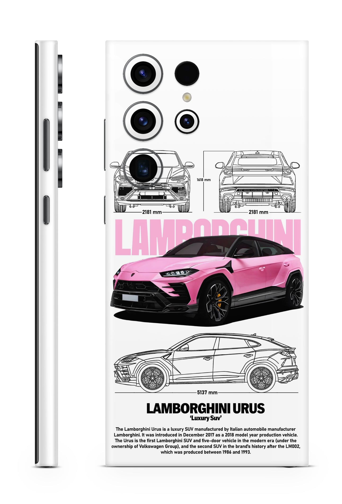 Lamborghini Urus Pink Mobile Skin