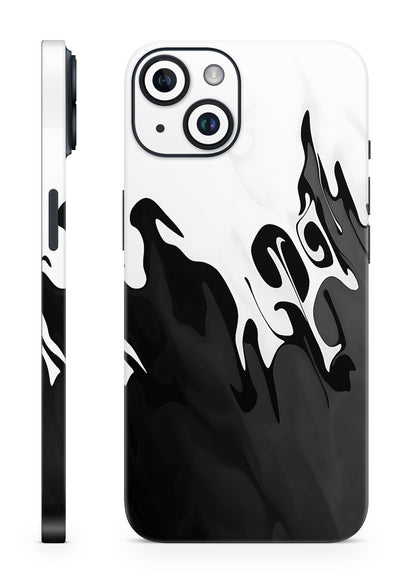 Liquid Waves Minimalist Designer Black & White Mobile Skin