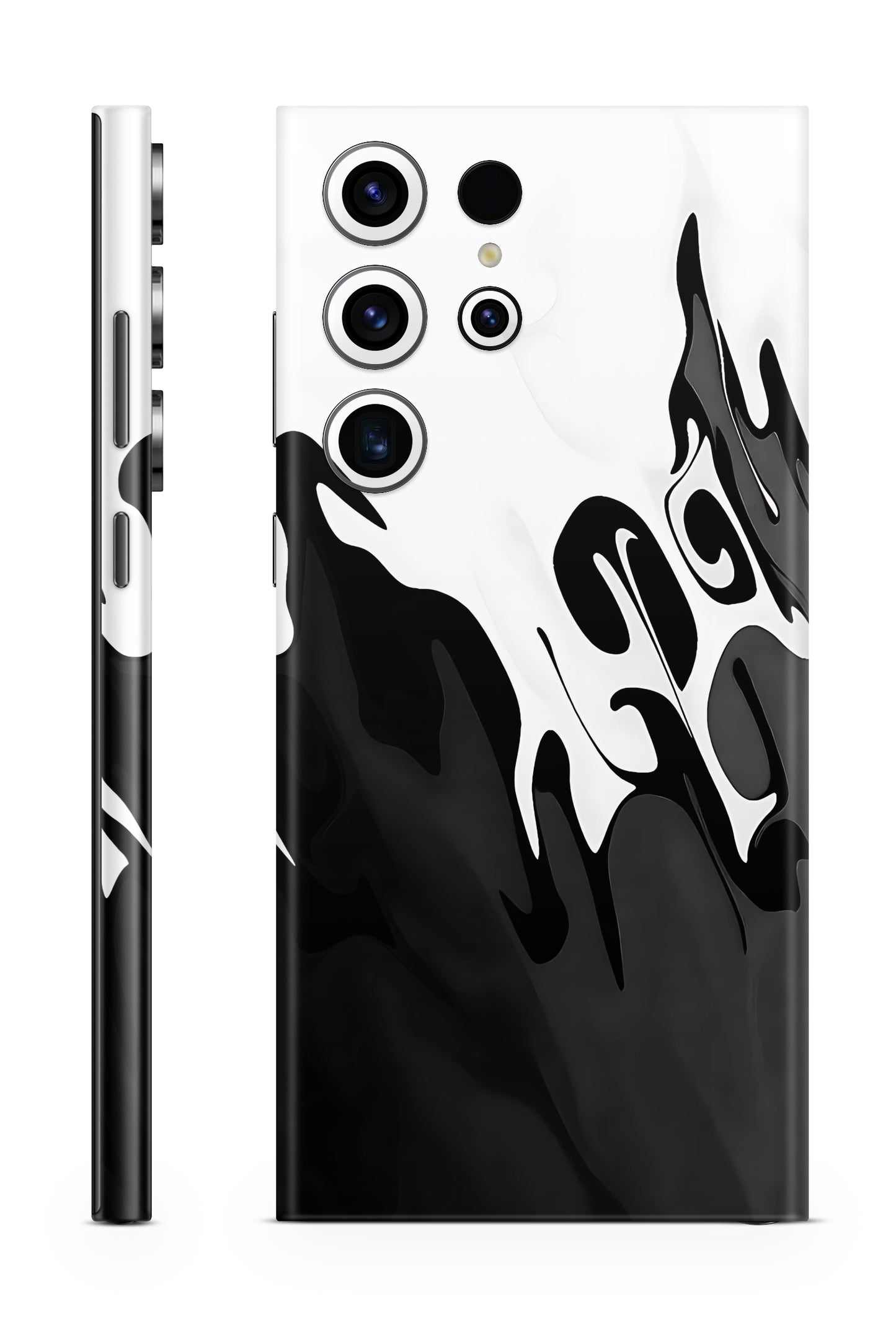 Liquid Waves Minimalist Designer Black & White Mobile Skin