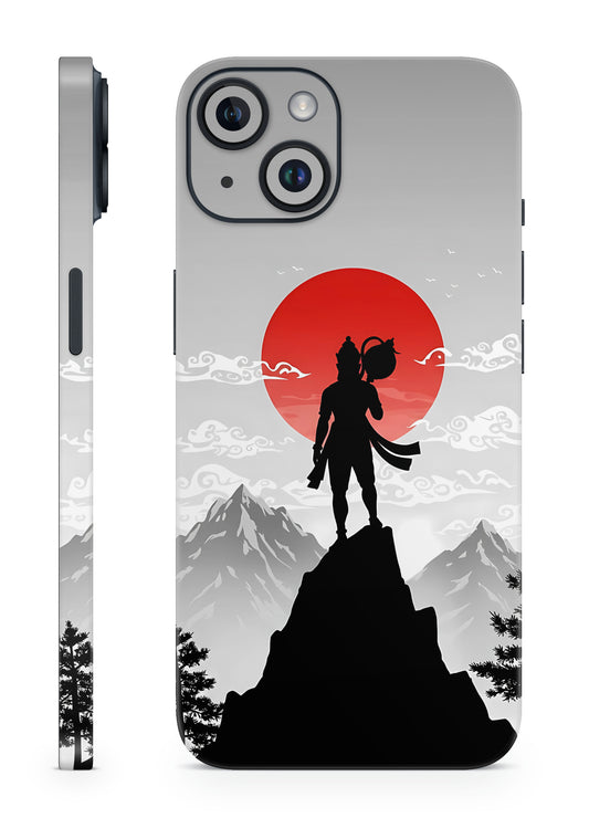 Lord Hanuman Red Sun Mobile Skin