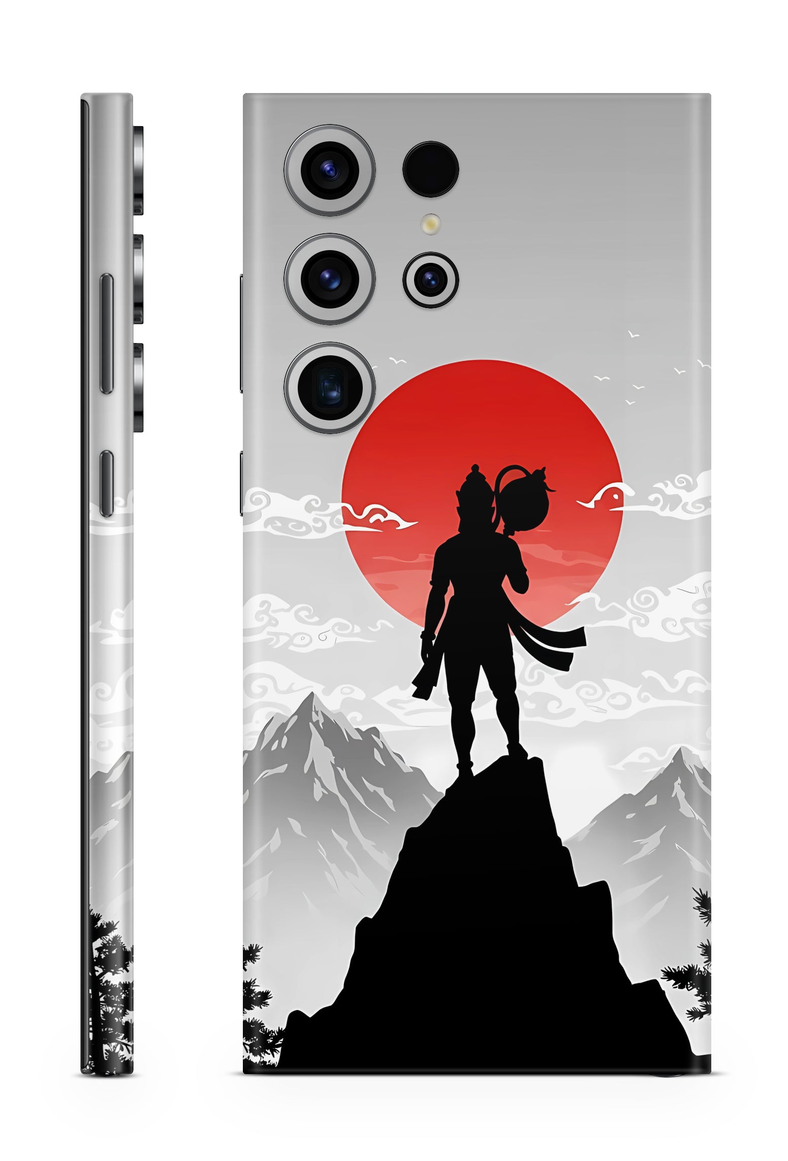 Lord Hanuman Red Sun Mobile Skin