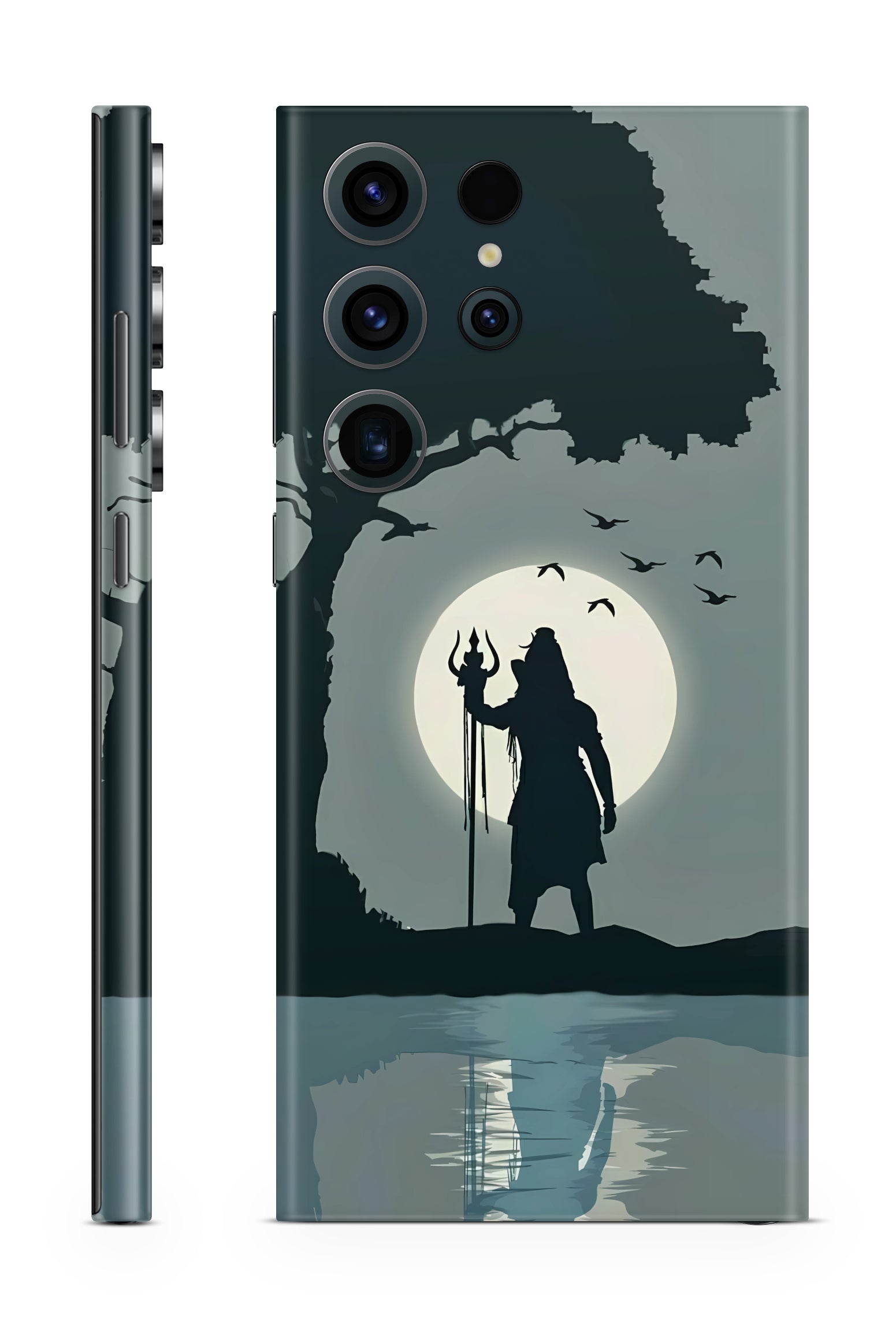 Mahadev Night Reflection Mobile Skin – Lord Shiva Trident