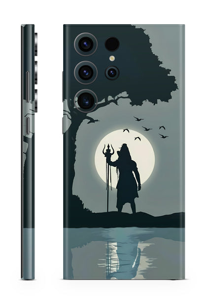 Mahadev Night Reflection Mobile Skin – Lord Shiva Trident