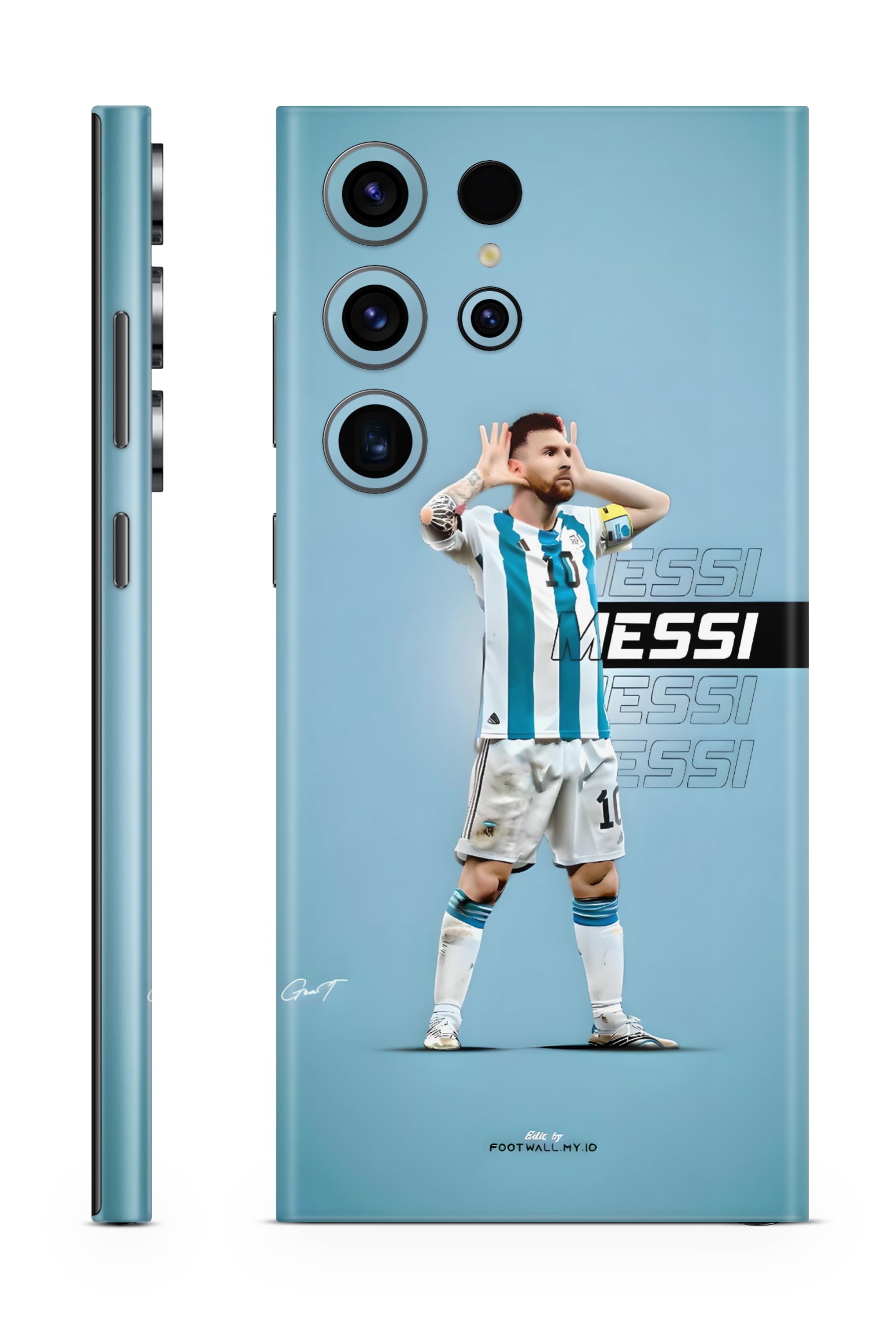 Messi Iconic Celebration World Cup Football Mobile Skin
