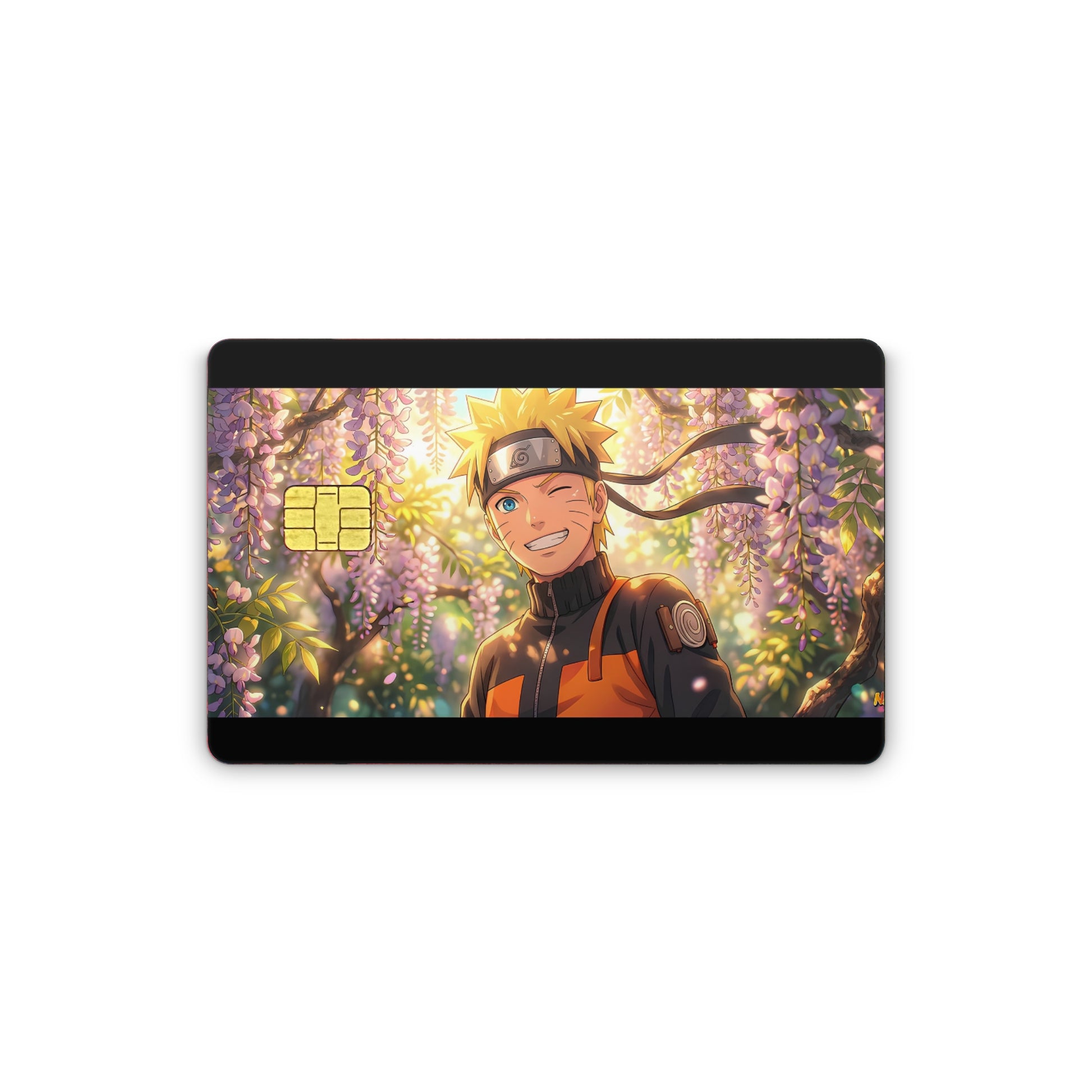 Card with anime character in a forest setting