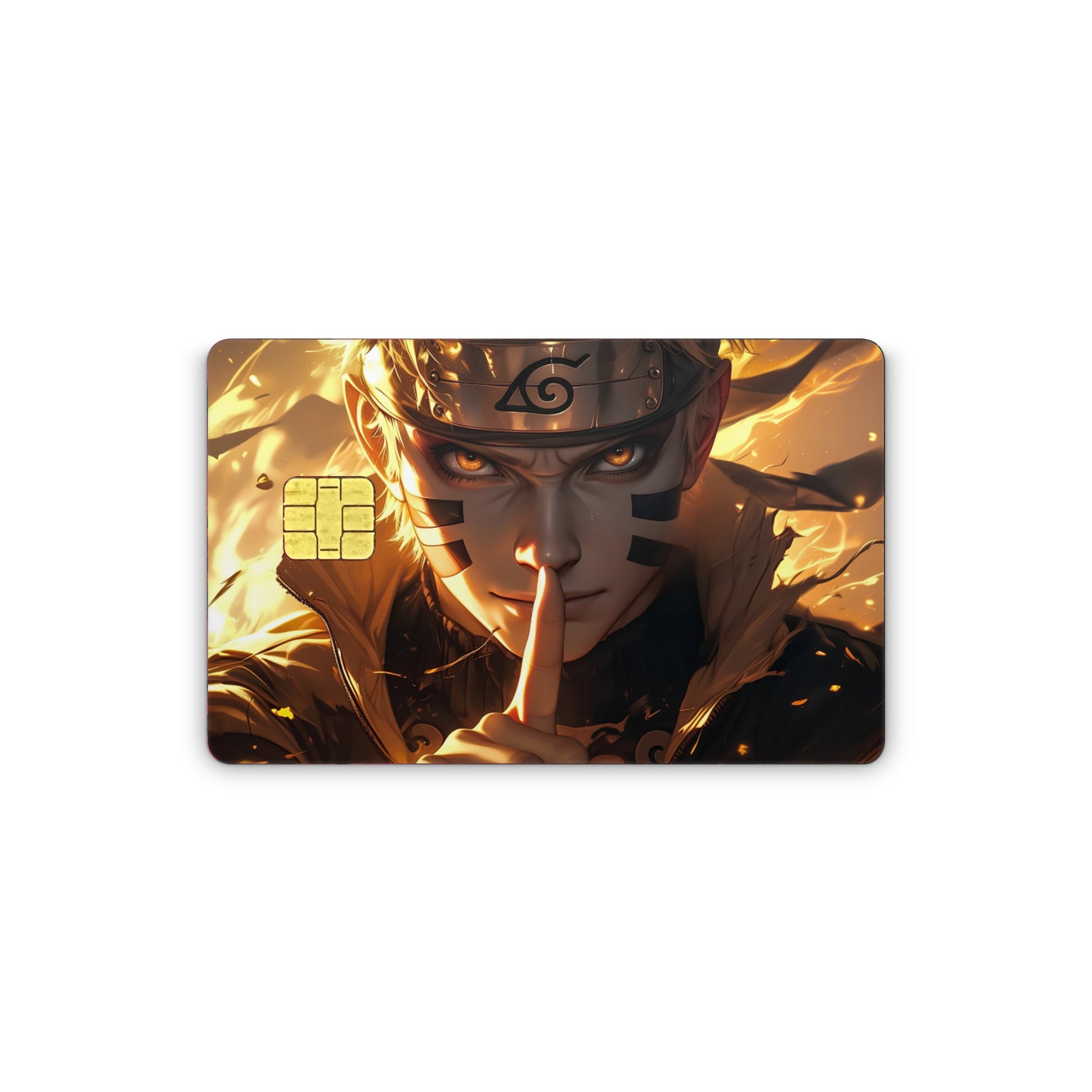 Card with an anime character design on a white background