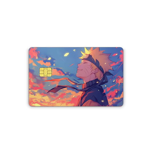 Card with an anime-style character against a colorful background