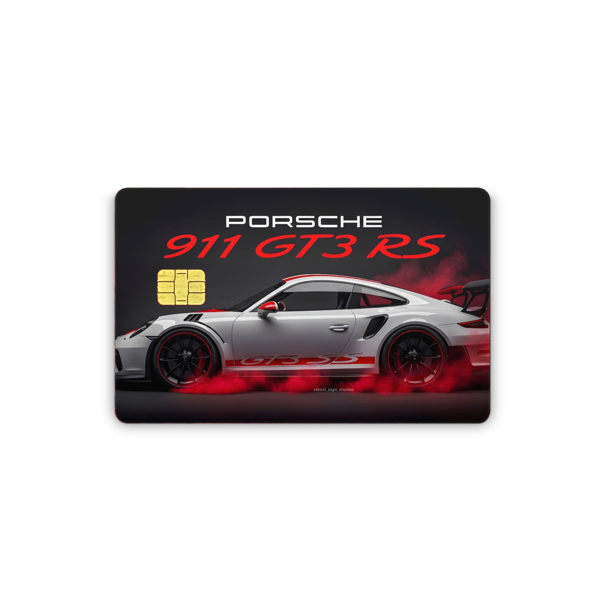 Porsche 911 GT3 RS: Crimson Smoke Supercar Card Skin
