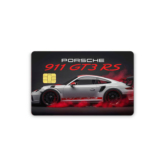 Porsche 911 GT3 RS: Crimson Smoke Supercar Card Skin