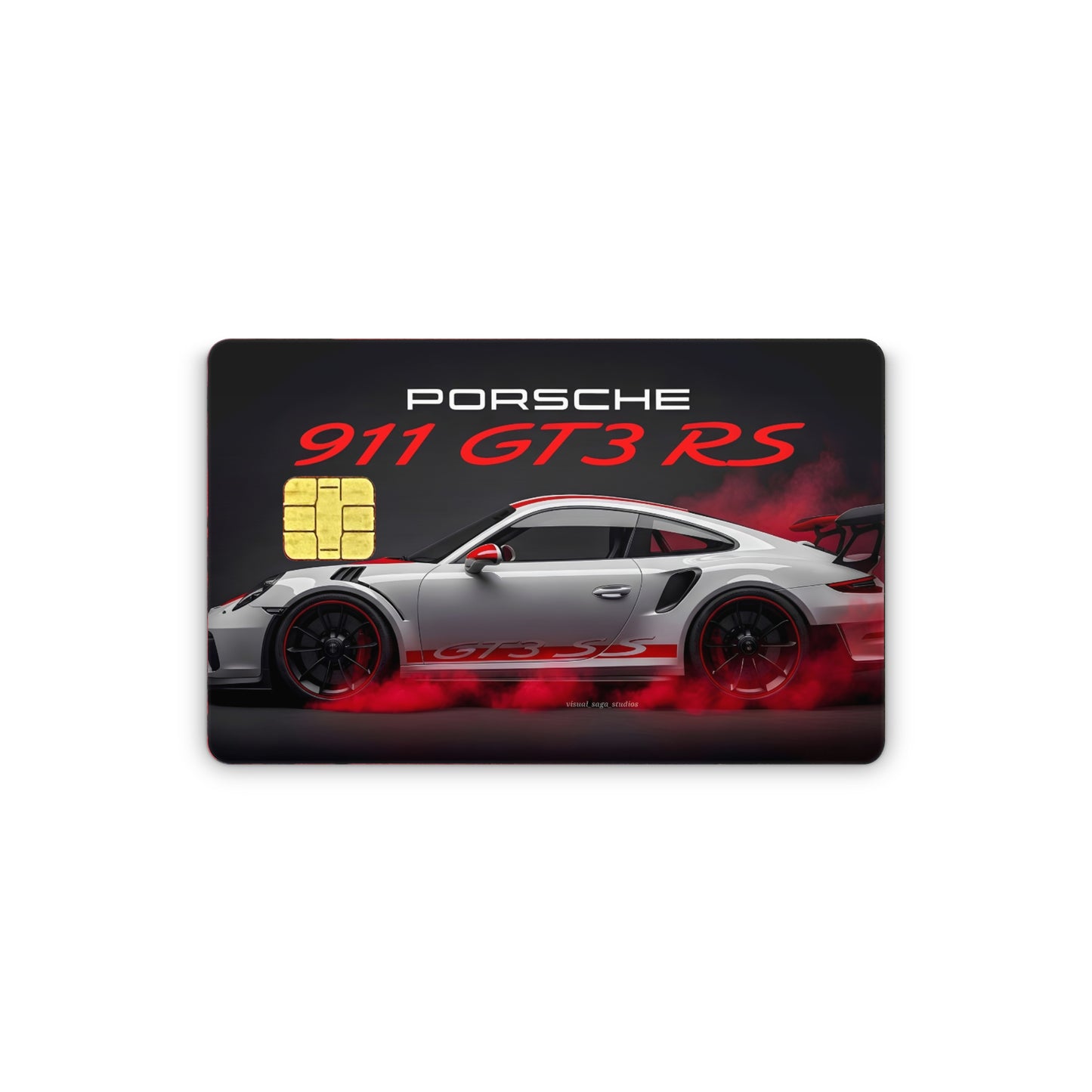 Porsche 911 GT3 RS: Crimson Smoke Supercar Card Skin