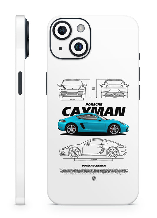 Porsche Cayman 2021 Blue Mobile Skin